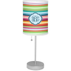 Retro Horizontal Stripes 7" Drum Lamp with Shade Linen (Personalized)