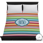 Retro Horizontal Stripes Duvet Cover - Full / Queen (Personalized)