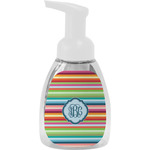 Retro Horizontal Stripes Foam Soap Bottle - White (Personalized)