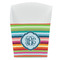 Retro Horizontal Stripes French Fry Favor Box - Front View