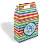 Retro Horizontal Stripes Gable Favor Box (Personalized)