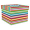 Retro Horizontal Stripes Gift Boxes with Lid - Canvas Wrapped - XX-Large - Front/Main