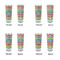 Retro Horizontal Stripes Glass Shot Glass - 2 oz - Set of 4 - APPROVAL