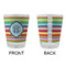 Retro Horizontal Stripes Glass Shot Glass - Standard - APPROVAL