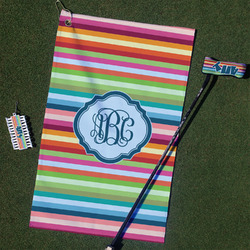 Retro Horizontal Stripes Golf Towel Gift Set (Personalized)