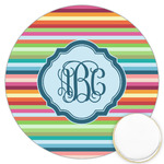 Retro Horizontal Stripes Printed Cookie Topper - 3.25" (Personalized)