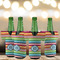 Retro Horizontal Stripes Jersey Bottle Cooler - Set of 4 - LIFESTYLE