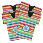 Retro Horizontal Stripes Jersey Bottle Cooler - Set of 4 (Personalized)