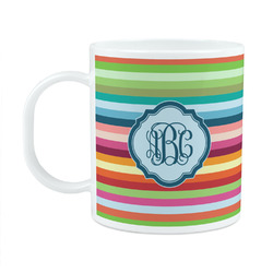 Retro Horizontal Stripes Plastic Kids Mug (Personalized)