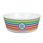 Retro Horizontal Stripes Kid's Bowl (Personalized)