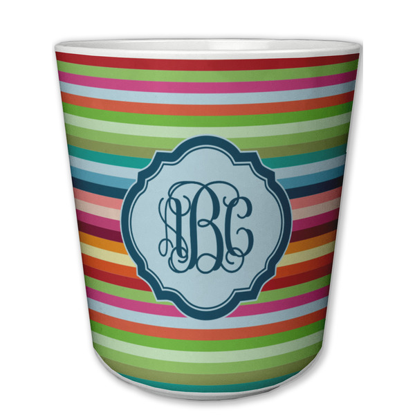 Custom Retro Horizontal Stripes Plastic Tumbler 6oz (Personalized)