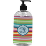 Retro Horizontal Stripes Plastic Soap / Lotion Dispenser (Personalized)