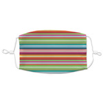 Retro Horizontal Stripes Adult Cloth Face Mask - XLarge