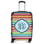 Retro Horizontal Stripes Suitcase - 24" Medium - Checked (Personalized)