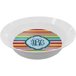 Retro Horizontal Stripes Melamine Bowl (Personalized)