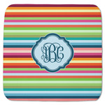 Retro Horizontal Stripes Memory Foam Bath Mat - 48"x48" (Personalized)