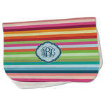 Retro Horizontal Stripes Burp Cloth - Fleece w/ Monogram