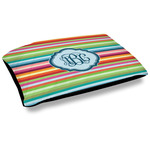 Retro Horizontal Stripes Outdoor Dog Bed - Large (Personalized)