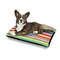 Retro Horizontal Stripes Outdoor Dog Beds - Medium - IN CONTEXT