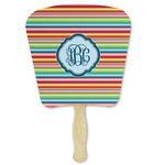 Retro Horizontal Stripes Paper Fan (Personalized)