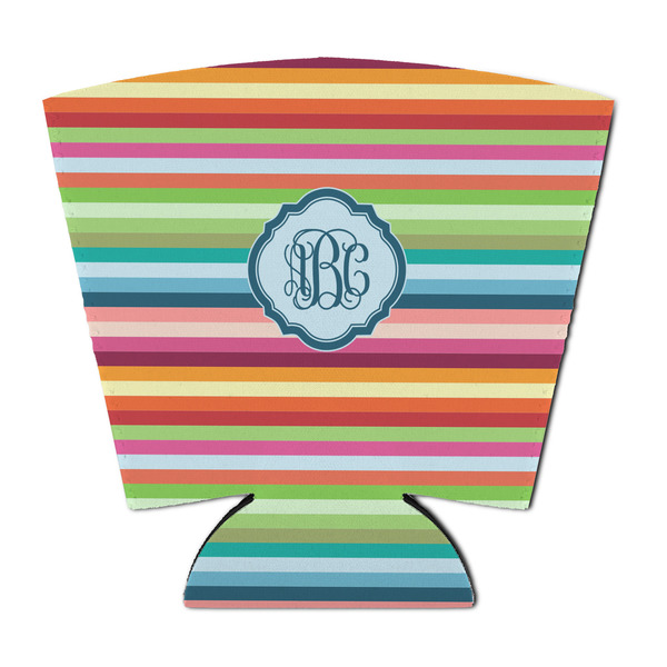 Custom Retro Horizontal Stripes Party Cup Sleeve - with Bottom (Personalized)