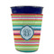 Retro Horizontal Stripes Party Cup Sleeves - without bottom - FRONT (on cup)