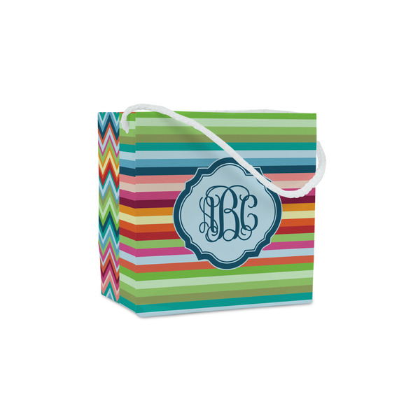 Custom Retro Horizontal Stripes Party Favor Gift Bags - Gloss (Personalized)