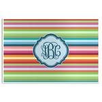 Retro Horizontal Stripes Disposable Paper Placemats (Personalized)