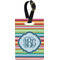 Retro Horizontal Stripes Personalized Rectangular Luggage Tag