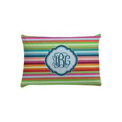 Retro Horizontal Stripes Pillow Case - Toddler w/ Monogram