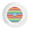 Retro Horizontal Stripes Plastic Party Dinner Plates - Approval