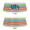 Retro Horizontal Stripes Plastic Pet Bowls - Medium - APPROVAL