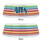 Retro Horizontal Stripes Plastic Pet Bowls - Small - APPROVAL