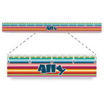 Retro Horizontal Stripes Plastic Ruler - 12" (Personalized)