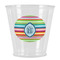 Retro Horizontal Stripes Plastic Shot Glasses - Front/Main