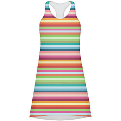 Retro Horizontal Stripes Racerback Dress - Medium