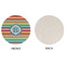 Retro Horizontal Stripes Round Linen Placemats - APPROVAL (single sided)