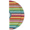 Retro Horizontal Stripes Round Linen Placemats - HALF FOLDED (double sided)