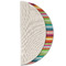 Retro Horizontal Stripes Round Linen Placemats - HALF FOLDED (single sided)