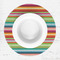 Retro Horizontal Stripes Round Linen Placemats - LIFESTYLE (single)