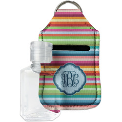 Retro Horizontal Stripes Hand Sanitizer & Keychain Holder (Personalized)