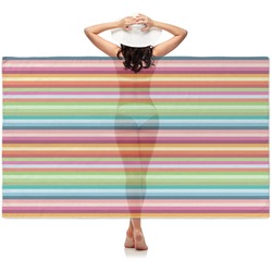 Retro Horizontal Stripes Sheer Sarong