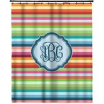 Retro Horizontal Stripes Extra Long Shower Curtain - 70"x84" (Personalized)