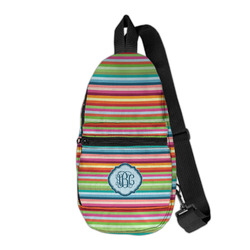 Retro Horizontal Stripes Sling Bag (Personalized)