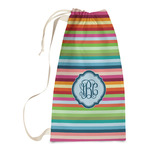 Retro Horizontal Stripes Laundry Bags - Small (Personalized)