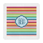 Retro Horizontal Stripes Decorative Paper Napkins (Personalized)