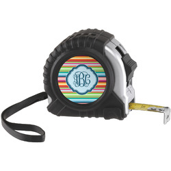 Retro Horizontal Stripes Tape Measure (25 ft) (Personalized)