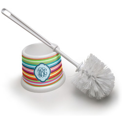 Retro Horizontal Stripes Toilet Brush (Personalized)