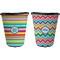 Retro Horizontal Stripes Trash Can Black - Front and Back - Apvl