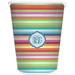 Retro Horizontal Stripes Waste Basket (Personalized)